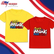 Saya Anak Malaysia T-Shirt Malaysia National Day Kid Clothes Short Sleeve Shirts