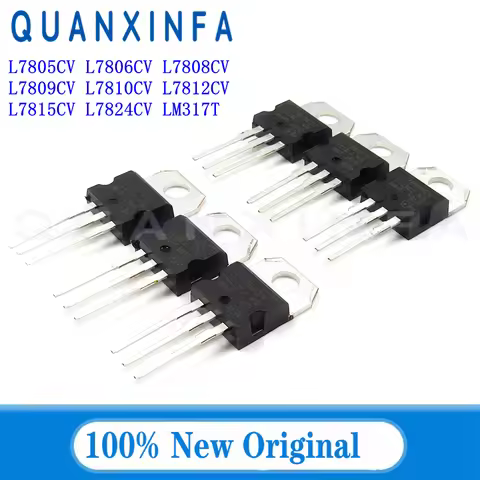 10PCS L7805CV L7806CV L7808CV L7809CV L7810CV L7812CV L7815CV L7824CV LM317T TO220 L7805 L7806 L7808