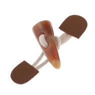 [Simhoa21] 6X Sew On Faux Leather Tab Closure 2.83 inch Duffle Coat Tab Perforated Sew on