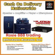 joson set karaoke speaker and amplifier with platinum kbox2 player