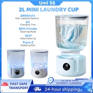 Wireless Washing Machine Portable Underwear Cleaner 2L Mini Socks Washing Machine Dehydratable Laund