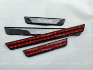 Peugeot For 5008 GT Car Door Sill Protector Scuff Plate Trim Interior Accessories Pedal Styg Sticke