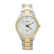 Jam Tangan Pria Alba Quartz Stainless Steel Silver Gold ARSY96 Original