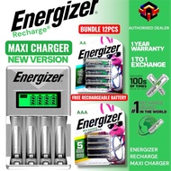 Energizer AA/AAA Maxi charger 12pcs Rechargeable Battery Universal 8 Slots LCD Display Smart NI-MH B