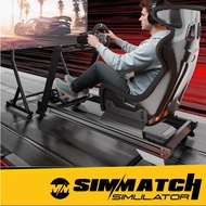 Strix Sim Racing Cockpit with Gear Shift Mount & Seat (Aluminium + Steel Profile) Simulator Wheel St