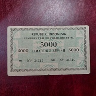 Uang Kuno Indonesia 1000 Rupiah PRRI Pemerintah Revolusioner RI 1958