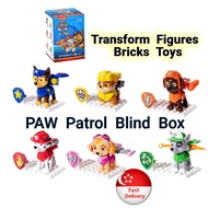 【SG stock】PAW Patrol Blind Box Model Building Blocks Toy Transform Figures Bricks Toys for Kids PAW Patrol Toys