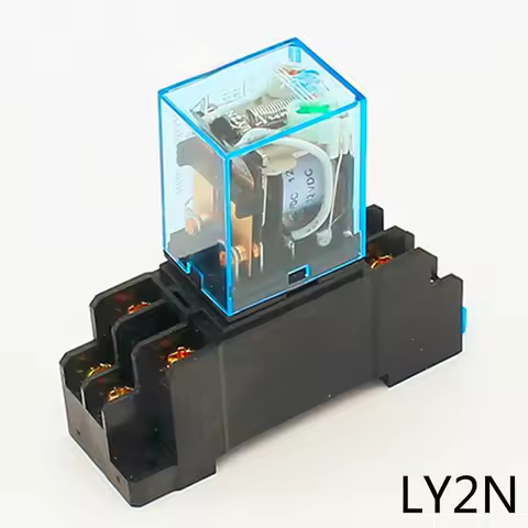10A dpdt relay 12VDC 24VDC 110VAC 220VAC LY2N General Purpose Relay LY2NJ with power relay base sock
