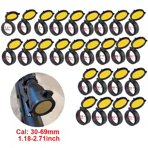 30-69mm Caliber Hunting Rifle Scopes Cover Sight Optical Lens Cover Fast Flip To Open Protective Cap