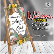 Welcome Board / Acrylic Welcome board / Crystal Board / Wedding Signage / Welcome Board Acrylic / UV