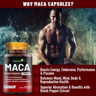 Maca Capsules Men Power Tablets Energy OEM Natural booster Herbal Pills Dietary Supplement Black Mac