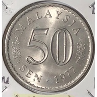 ( Syiling ) 50 Sen 1977 ( UNC ) Malaysia Parliament House