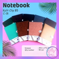 B5 Leather Notebook Clip C18 96lbs Book/ B5 Button ClipNotes B5 Journal Agenda/