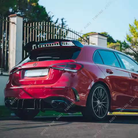 Rear Spoiler Cap for Mercedes Benz A-Class W177 A35 A45 A45S AMG Hatchback With Aero Spoiler 2018-20