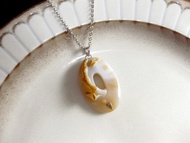 玉墜 簡潔古典 節節高升 黃玉髓/竹與池塘小水鳥