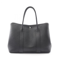 【二手】愛馬仕 Garden Party PM 手提包，黑色皮革，女士款，二手