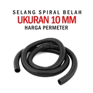Flexible and Heat Resistant Black Cable Wrap Spiral Hose 10mm 10mm Split Car Motorcycle Cable Spiral