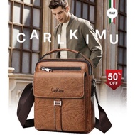 FH4 Men's textured leather business crossbody bag