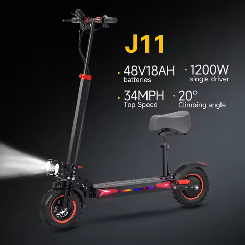 FREEBOY J11 MAX Adult Electric Scooter 1200W Motor 48V 18AH Folding E-Scooter 11 Fat Tire E-Mountain