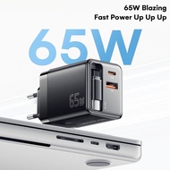 [ รับประกัน 5 ปี ]หัวชาร์จเร็ว PD65W GaN Type C USB A Charger With Retractable Flexible Stretchable 