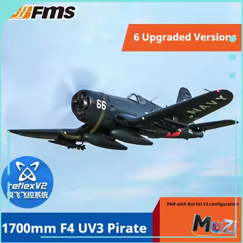 Fms 1700mm Wingspan F4u V3 Pirate Wwii Classic Simulation Fighter Rc Plane Large Assembled Fixed Win
