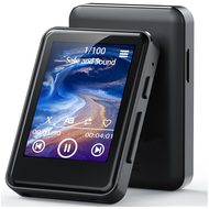 เครื่องเล่นเพลง MP3 MP4 แบบพกพาขนาด 1.8 นิ้วพร้อมลําโพงภายใน Bluetooth 5.0 เข้ากันได้สูงสุด 128 Gb