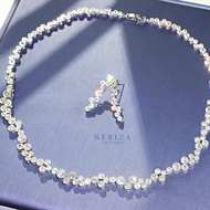 Neriza Jewelry/ชุดเครื่องประดับเพชรสังเคราะห์เกรดพรีเมี่ยมประกายเที่ยบเท่าเพชรแท้ เครื่องประดับเจ้าส