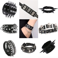 Page 2 Punk Leather Spike Bracelet Gothic Grunge Rock Aesthetic Halloween