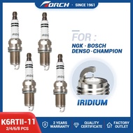 2-8PCS Double Iridium Spark Plugs  K6RTII-11 Candles Replace for IFR6E11 0242235547 FR7DCX SUBARU 22