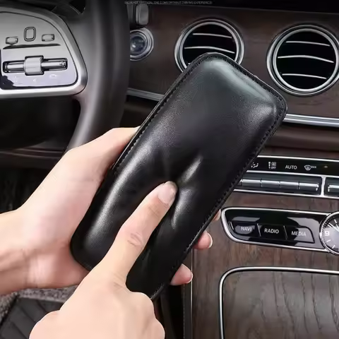 Leather Knee Pad for Car Interior Pillow Comfortable Elastic Cushion Memory Foam Universal Thigh Sup