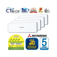 Mitsubishi Heavy Industries 5 ticks System 4 Air Conditioner Air Con Aircon for 3 bedrooms + 1 living &amp; dining room