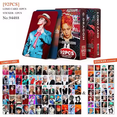 92Pcs Kpop Idol G-DRAGON New Album Übermensch HD Photocard TAEYANG DAESUNG TOP SEUNGRI Lomo Cards S