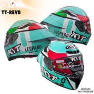 หมวกกันน็อคเต็มใบหุ้มคางKYT รุ่น TT-REVO ฟรีสปลอยเลอร์ ถุงใส่หมวก รองรับหูฟังบลูทูธ นวมถอดซักได้