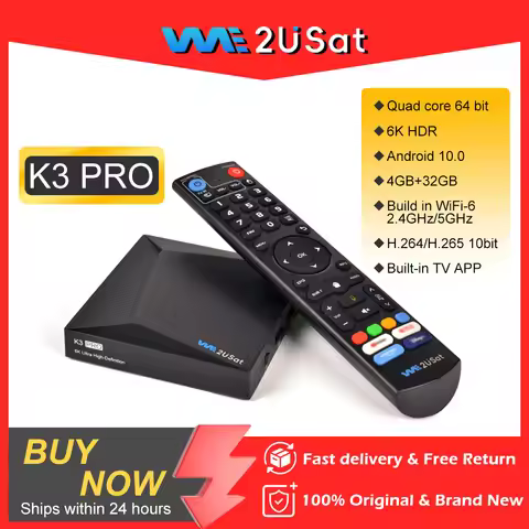 K3 Pro V5PRO Optimized Version Android10 4+32 6K HDR H.265 TV Set-top Box Quad Core 64 bit Build-in 
