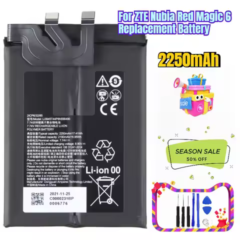 2250mAh for ZTE Nubia Red Magic 6 Replacement Battery