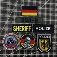 German GSG9 Nineth Side Defense Brigade Special Operation Velcro Badge Round Badge Military Fan Tact