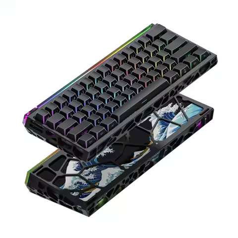 Womier SK61 HE 60% Wireless Magnetic Switch Mechanical Keyboard Aluminum Hollow Design Hot-Swappable