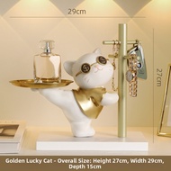 Lucky Cat Key Holder Figurine