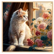 Cat 5d Diamond Painting Set Full Diamond Handmade Homemade Cat Dot Diamond Painting Decorative Paint