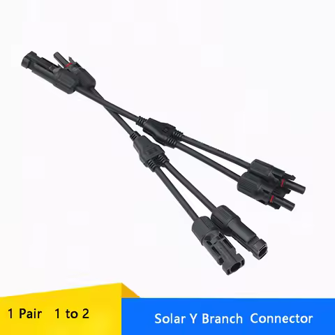 1Pair 2 To 1 Y Branch Parallel Connection 1000V30A Electrical PV T Connector With 4mm2 Solar Cable F