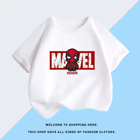 T-shirt à manches courtes en coton pour garçons, motif dessin animé Marvel Alliance Spider-Man Iron 