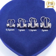 PUTIH Genuine Silver Earrings 925 Silver Plated White Gold Desi Earring Model 0.5Gram/1Gram/ 1.5Gram