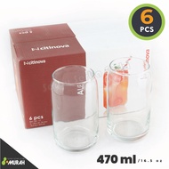 SERBU - Citinova Ale Glass Cups 6 Pcs - Glass Cups - Juice Cups Drinking Cups Glass Cups
