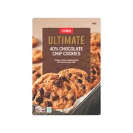 COLES ULTIMATE 40% CHOCOLATE CHIP COOKIES 400gm