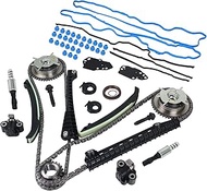 KUSATEC 3R2Z-6A257-DA Engine Timing Chain Kit w/Chain Tensioner Guide Rail Sprocket fit for 2004-201