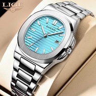 LIGE watch for mans Digital Mens Watches Top Luxury BANGWEI Series Quartz Wristwatch For Men All Steel Waterproof Clock seiko+Box