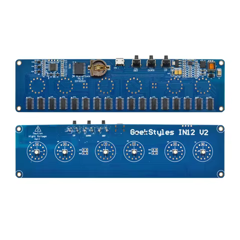 STM8S005 Control DC 5V/12V 1A Electronic IN14 Nixie Tube digital LED Clock Circuit Board PCBA RGB La