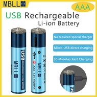 MBLL AAA 1.5V USB Rechargeable Battery (ถ่านชาร์จ USB AAA 1.5V ความจุ400แอมป์ ) ราคาต่อ1ก้อน