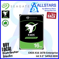 (ALLSTARS : Authorised Reseller DIY Storage PROMO) Seagate EXOS X16 16TB Enterprise int 3.5" SATA3 H