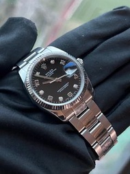 ROLEX 115234 黑面石字 2010年 二手全套